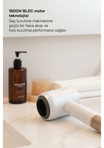 SHD-1714 BLDC Saç Kurutma Makinesi-Beyaz