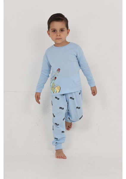 Erkek Çocuk Roar Baskılı Pijama Takım
