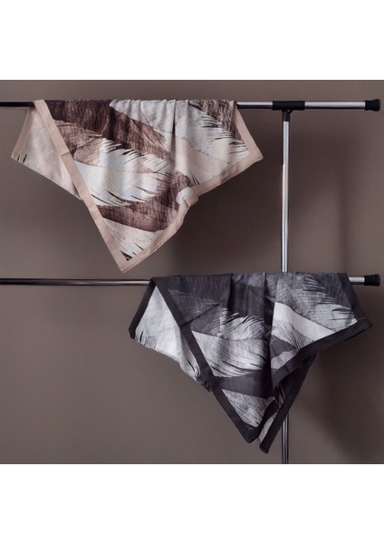 Sessiz Kanatlar Etnik Desenli Pamuklu Ikili Şal Seti