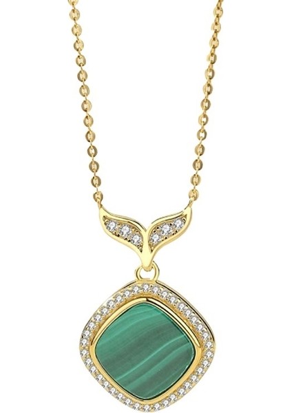 Kadınlar Için Şık, Uyumlu Kolye, Malakit Kolye Ucu Takı (Yurt Dışından) fiyatları