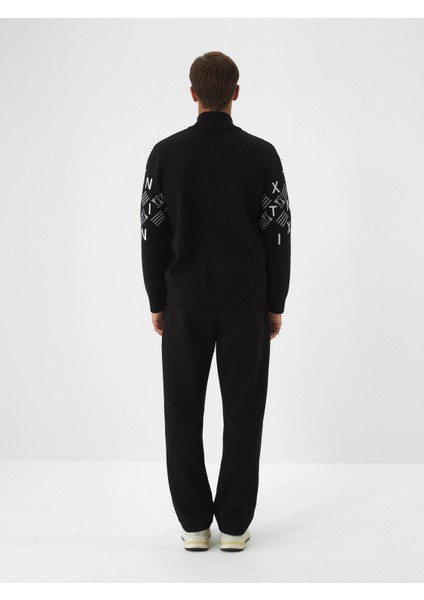 Erkek Siyah Formunu Koruyan Regular Fit Hırka indirimleri