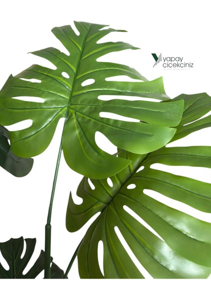 150 cm 7 Dallı Islak Dokulu Iri Yapraklı Lüks Yapay Monstera Deve Tabanı Ağacı modelleri