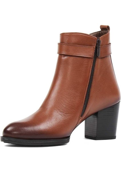 Kadın Taba Fermuarlı Deri Bot modelleri