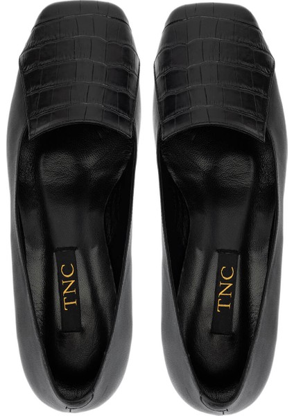 Kadın Hakiki Deri Siyah Kroko Topuklu Ayakkabı 1081 3541 Bn Ayk SK25-26 Syh Kroko/syh Dr indirimleri