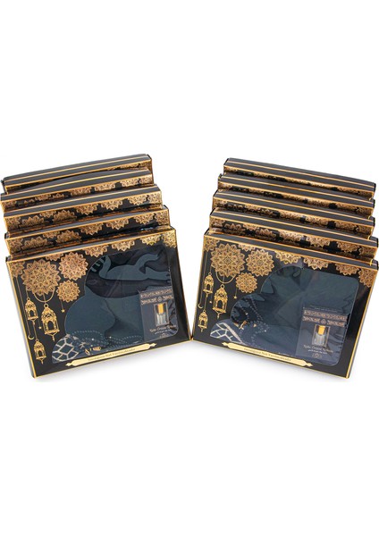 10 Adet Isme Özel Kutulu Mevlüt Hediyelik Seti – Kadife Seccade,tesbih,esans,takke,örtü Çeyizlik Set modelleri