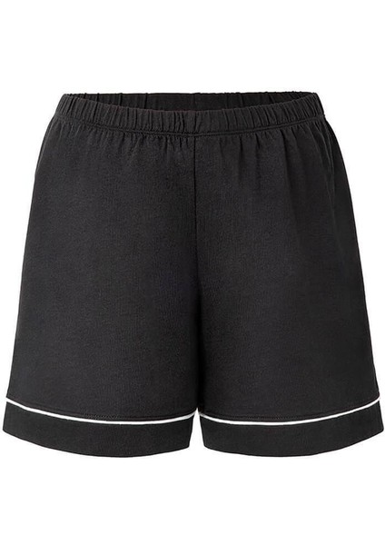 Modal Biyeli Şort / Siyah