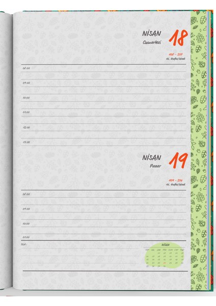 2026 Ajanda Yapraklar Yeşil fırsatları