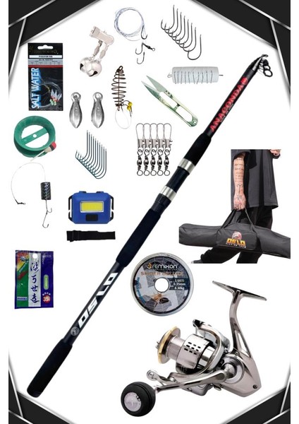 Anaconda 360CM 100-300GR Remixon Prestige 6000 Göl ve Deniz Olta Seti