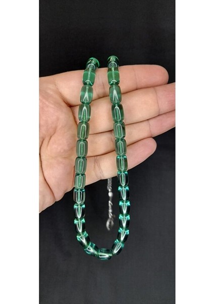 Ateş Kehribar Tesbih Yeşil Renk Kapsül Kesim T-379 fırsatları