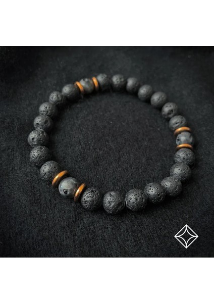 Larvikite ve Lav Taşı Doğal Taş Bileklik fiyatları