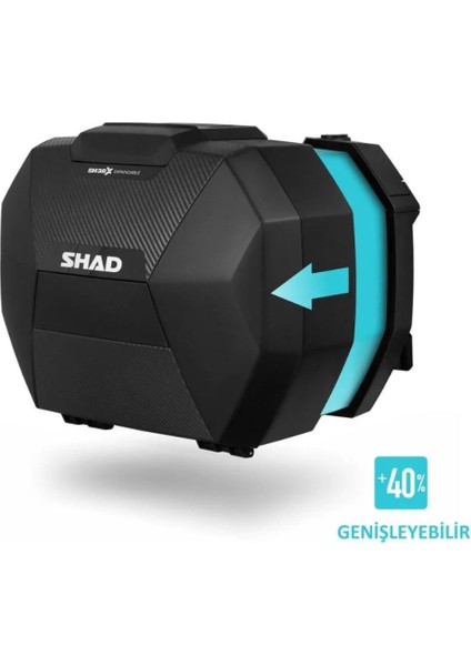 Motosiklet Shad Adventure Yan Çanta Takım Genişleyebilir 38+38 Lt Carbon fiyatları