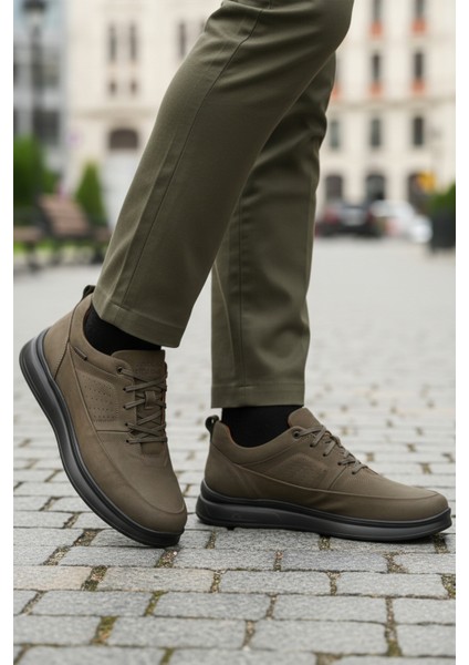 Dr.flexer Haki Nubuk Hakiki Deri Ortopedik Erkek Casual Ayakkabı modelleri