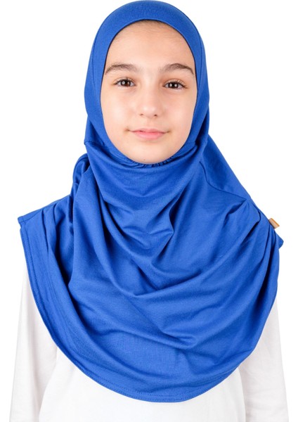 Pratik Hazır Geçmeli Çocuk Şal Mavi
