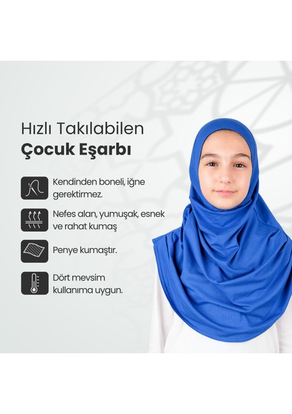 Pratik Hazır Geçmeli Çocuk Şal Mavi fiyatları