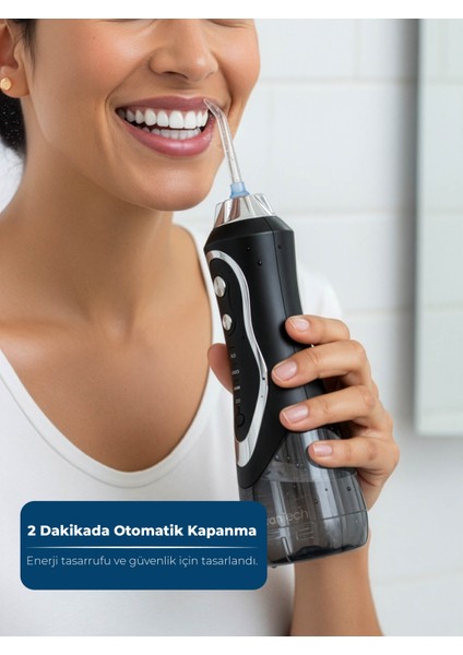 Aquadent Pro Şarjlı Ağız Duşu | 4 Başlıklı Diş Arası Temizleme Cihazı fırsatları