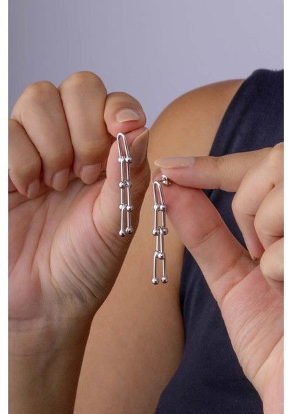 Beyaz Altın Kaplama Tiffany Çelik Küpe modelleri