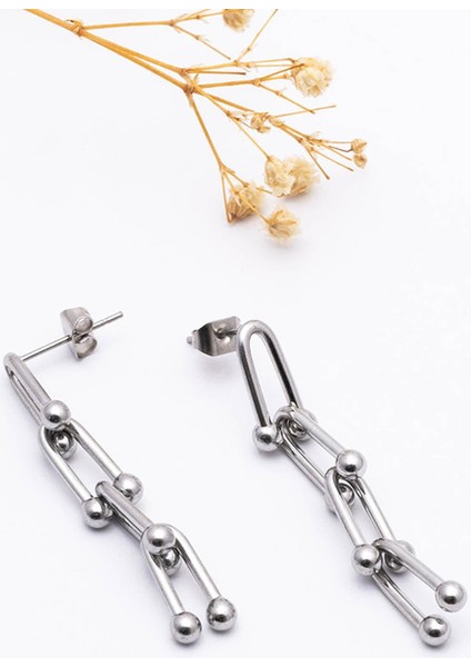 Beyaz Altın Kaplama Tiffany Çelik Küpe fırsatları