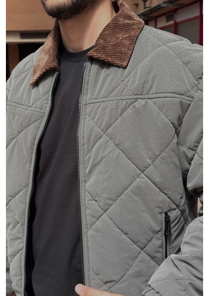 Rahat Kesim, Yakası Kadife Detaylı, Baklava Desen Kapitone, Suya Dayanıklı Ceket 2505 indirimleri