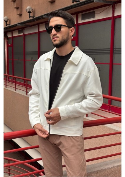 Erkek, Fitil Desenli, Gömlek Yaka, Rahat Kesim, Mevsimlik-Baharlık Ceket 618