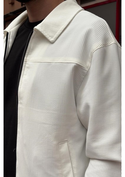 Erkek, Fitil Desenli, Gömlek Yaka, Rahat Kesim, Mevsimlik-Baharlık Ceket 618