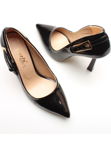 Idil Siyah Rugan Tokalı Kadın Topuklu modelleri