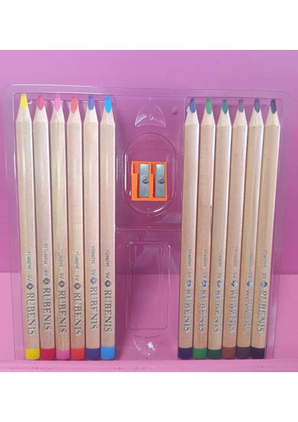 Jumbo Trio 12 'li Kuru Boya Kalemtıraş Hediyeli modelleri