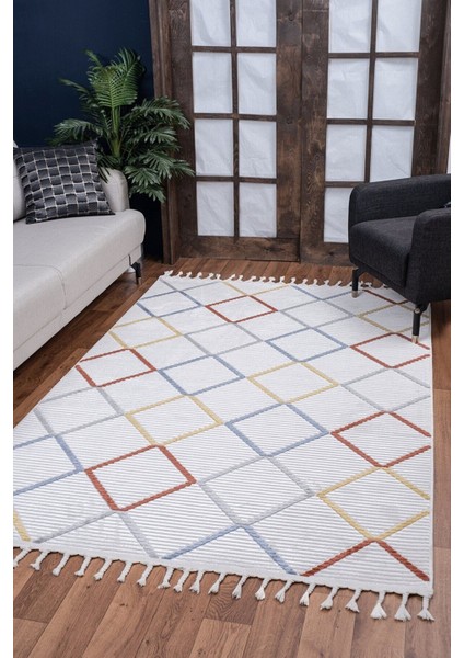 Nevada Koleksiyonu mt Modern Ince Kesme Oturma Odası ve Salon Halısı 8180A-R