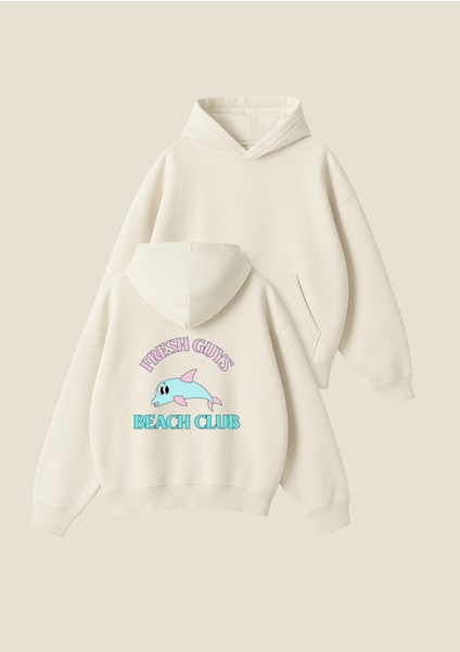 Fresh Guys Baskılı Unisex Boxy Fit Hoodie Sweatshirt