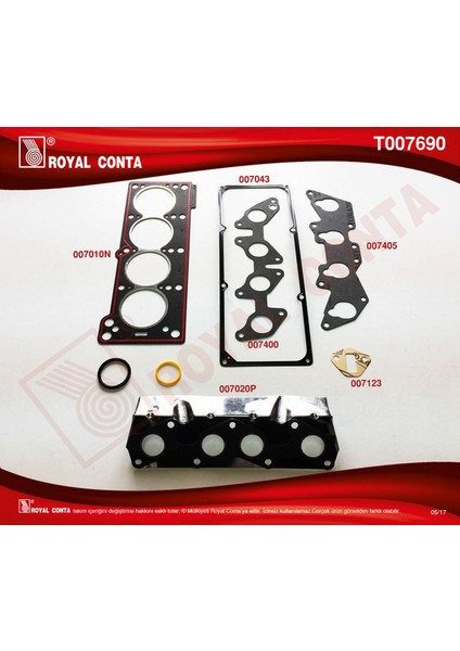 Mtxdpn Üst Takim Conta Keçesiz R9 Broadway RNI-R19-CLIOE6J-E7J 1.4