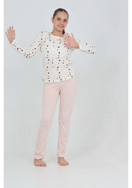 Kız Çocuk Karma Baskılı Pijama Takım