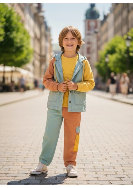 %100 Pamuk Kapüşonlu Renkli Denim Unisex Ceket fırsatları