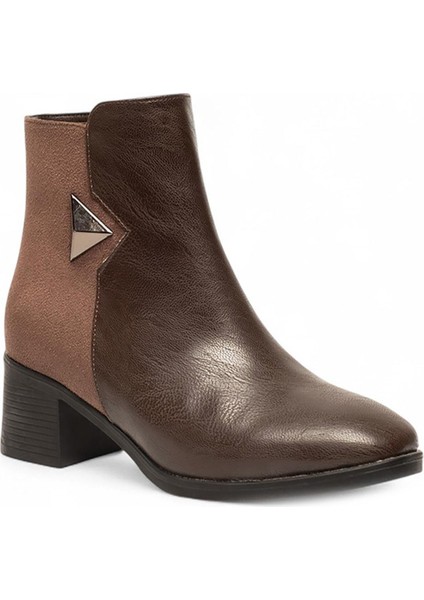 Kahve Femuarlı Topuklu Cilt Süet Günlük Kadın Bot fiyatları