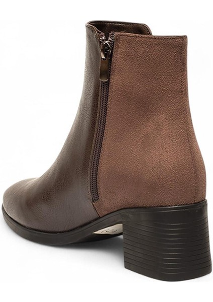 Kahve Femuarlı Topuklu Cilt Süet Günlük Kadın Bot modelleri