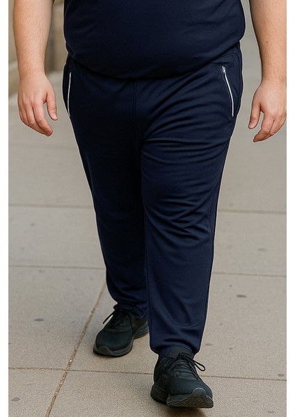 Büyük Beden Pamuk Dokulu Erkek Eşofman Altı 24702 Lacivert fiyatları