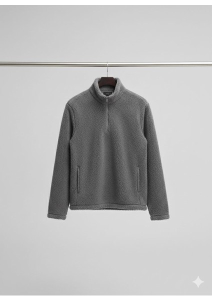 Yarım Fermuarlı Pelüş Sweatshirt fiyatları