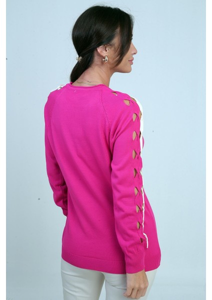 Kadın Kolu Şerit Dekolteli Triko Bluz fırsatları