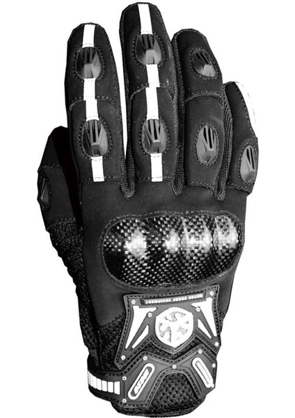 Motosiklet ve Bisiklet Eldiveni Telefon Dokunmatikli Carbon Fiber Mevsimlik Eldiven (Siyah) indirimleri