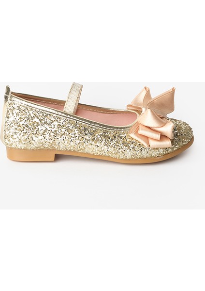 Altın Fiyonklu Simli Kız Çocuk Ayakkabı fiyatları