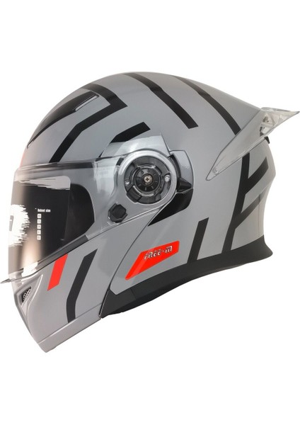 Motosiklet Çene Açılır Kask Ece 22.06 Güvenlik Sertifikalı Güneş Vizörlü Motor Kaskı Upset