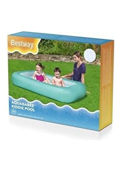 Şişme Zemin Havuz 165x104x25 cm Pembe Renkli Çocuklar İçin Dayanıklı Vinil