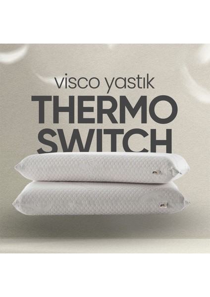 Isı Kontrol Yastığı Termoswıtch Ortopedik Düz Uzun Boy Visko Yastık -Termal Isı Dengeleyici Yastık