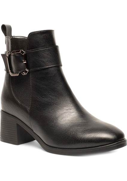 Siyah Femuarlı Topuklu Tokalı Günlük Kadın Bot fiyatları