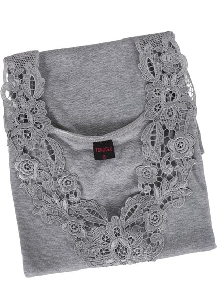 Kadın Atlet Dantelli Ceket İçi Pamuk