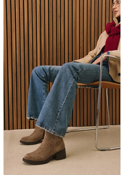 , Kadın Hakiki Deri Bot 153359Z6212 Vizon fiyatları