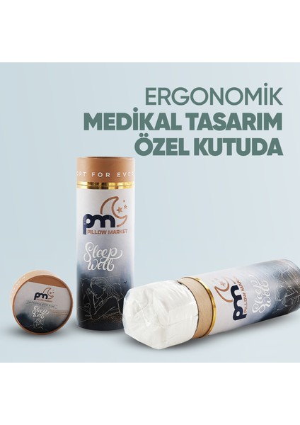 Ortopedik Yastık Meditation Servikal Destek Yastığı [ Anti Stres ] Çift Boyun Destekli Visko Yastık fırsatları