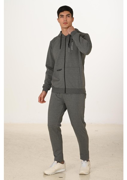 Erkek Pamuklu Kapüşonlu Eşofman Takımı Antrasit M. 5286-A indirimleri