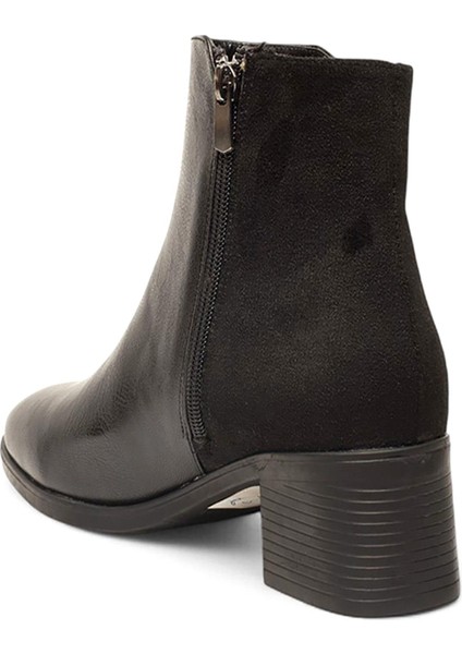 Siyah Femuarlı Topuklu Cilt Süet Günlük Kadın Bot modelleri