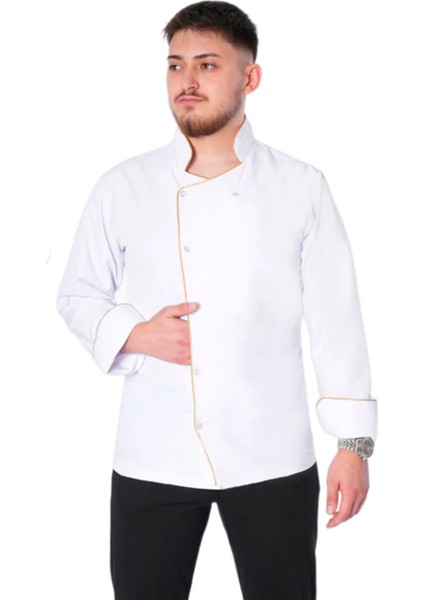 Katlanabilir Kol Detaylı Aşçı Ceketi