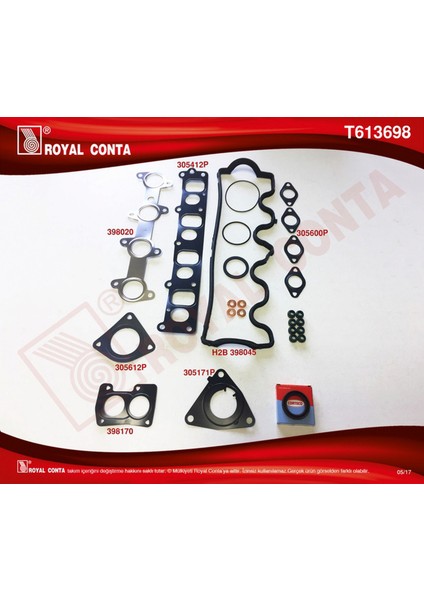 Mtxdpn Üst Takim Conta Reinz.keçeli S.lastikli Doblo-Punto 1.9jtd 182.B9.00/188.A2.00 4081111 Mot.itibar