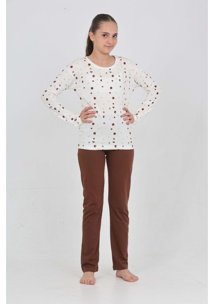 Kız Çocuk Karma Baskılı Pijama Takım